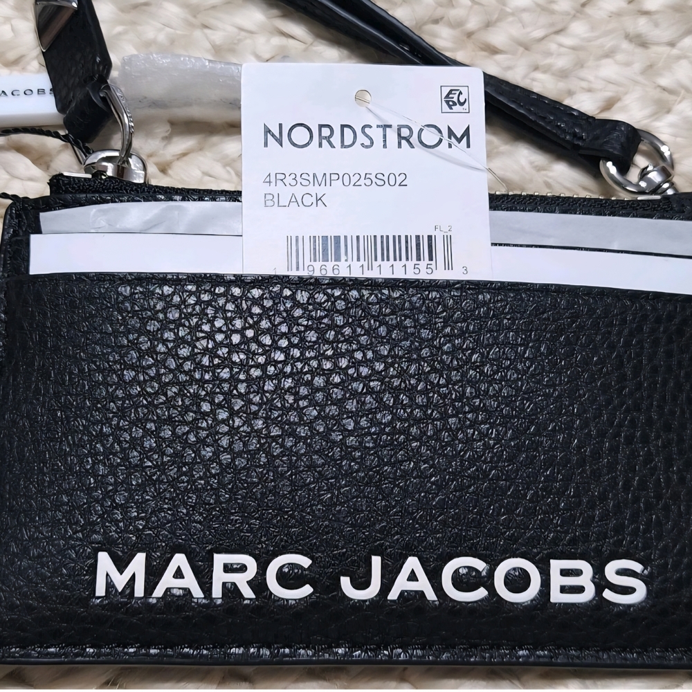 Marc Jacobs Black Leather Wristlet